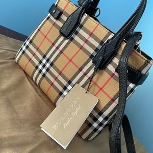 Burberry Small Banner Bag Canvas Check